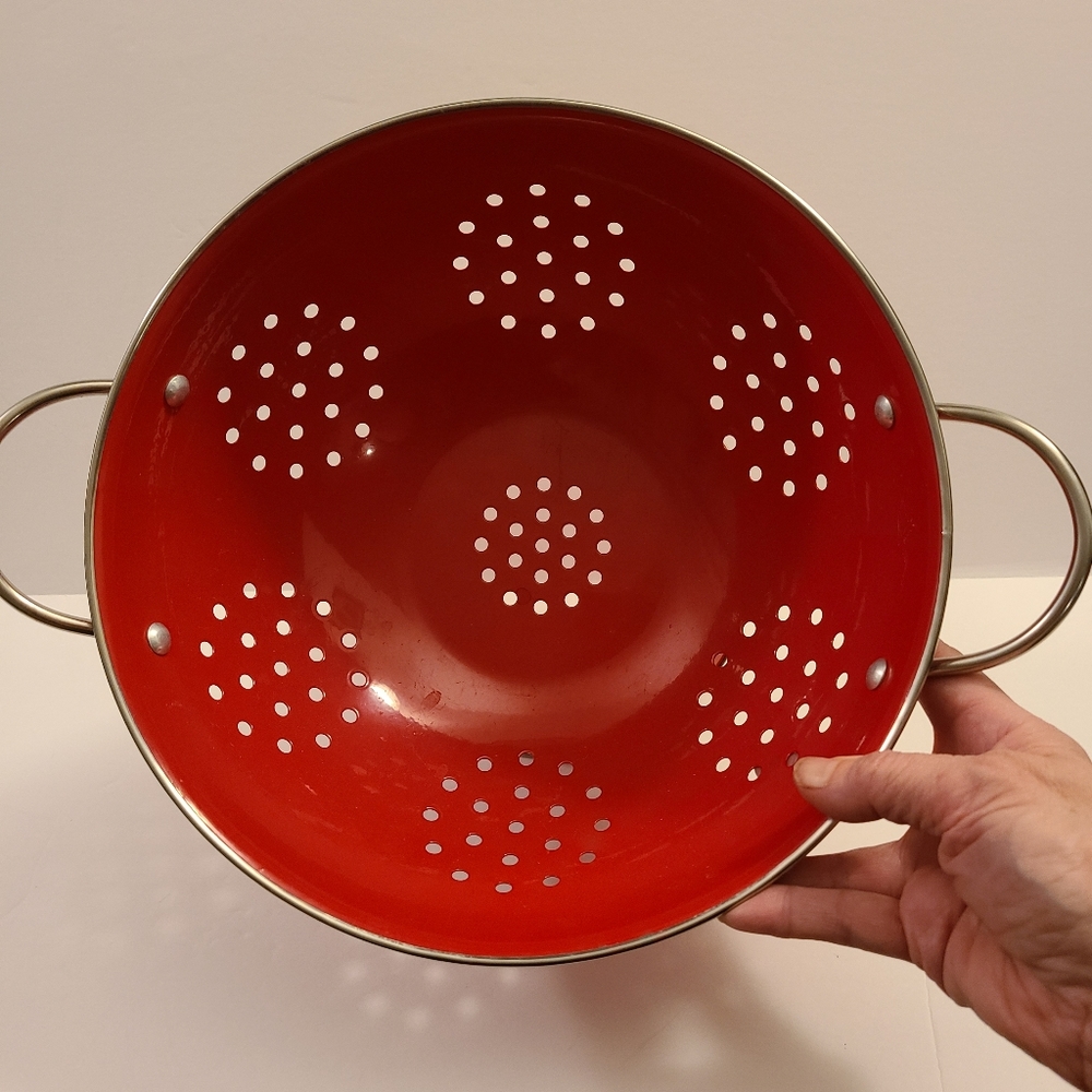 Red powder Coated Colandar